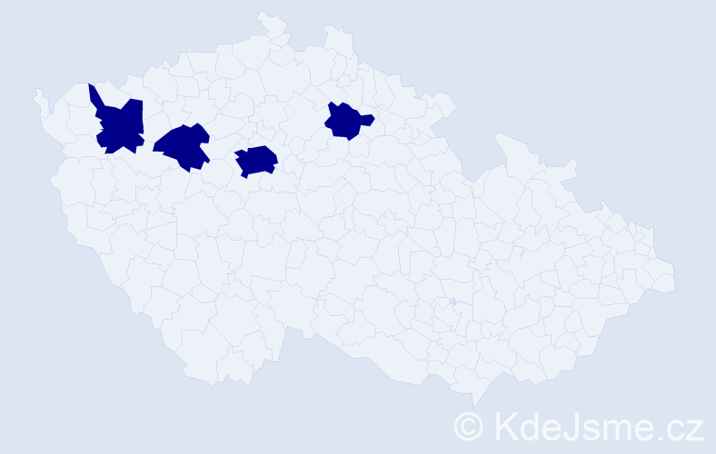 Příjmení: 'Legar', počet výskytů 4 v celé ČR