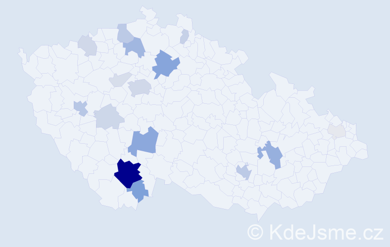 Příjmení: 'Seimlová', počet výskytů 59 v celé ČR