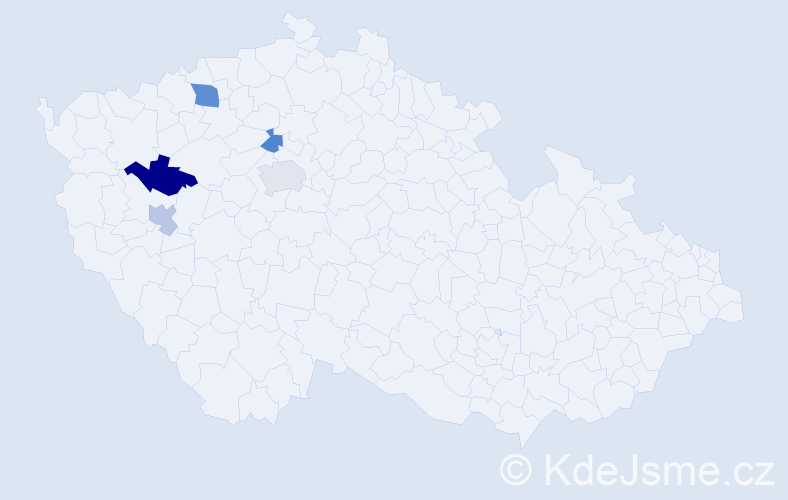 Příjmení: 'Habl', počet výskytů 14 v celé ČR