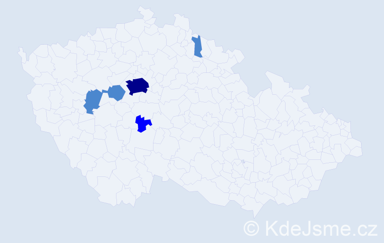 Příjmení: 'Dattel', počet výskytů 8 v celé ČR