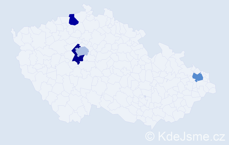 Příjmení: 'Khassanov', počet výskytů 4 v celé ČR