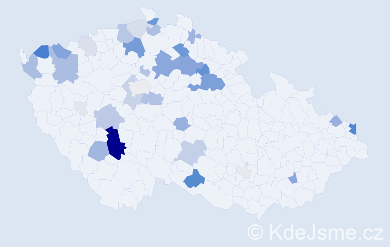 Příjmení: 'Kozma', počet výskytů 90 v celé ČR