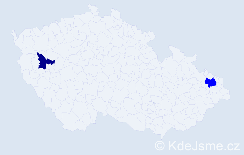 Příjmení: 'Kroták', počet výskytů 5 v celé ČR
