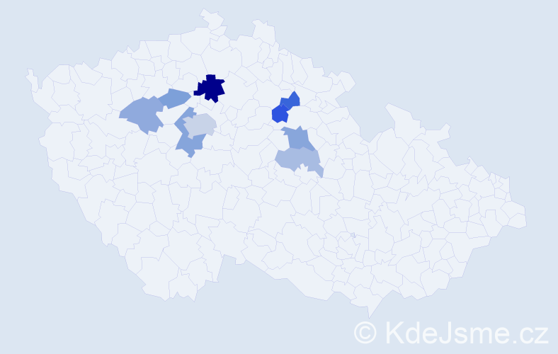 Příjmení: 'Limprecht', počet výskytů 18 v celé ČR