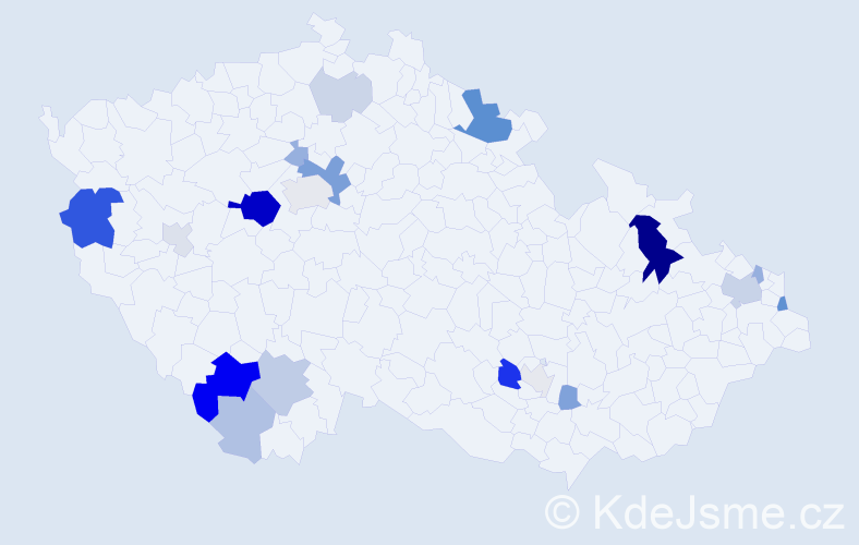 Příjmení: 'Foltín', počet výskytů 54 v celé ČR