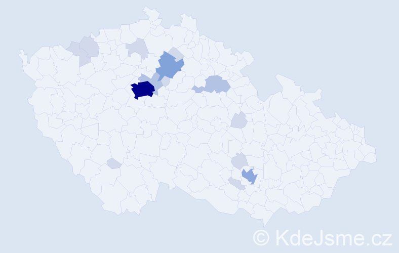 Příjmení: 'Tymchuk', počet výskytů 36 v celé ČR