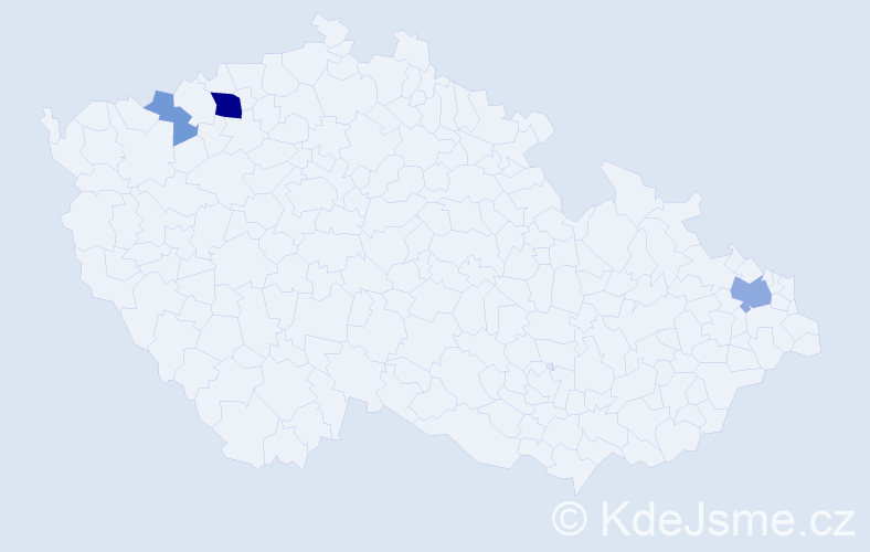 Příjmení: 'Merganič', počet výskytů 9 v celé ČR