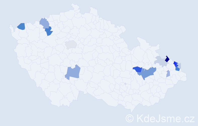 Příjmení: 'Lichtblauová', počet výskytů 36 v celé ČR