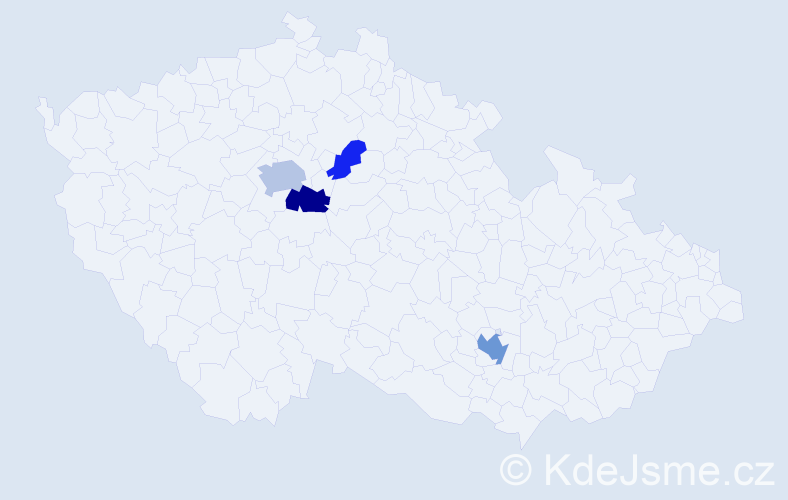 Příjmení: 'Reus', počet výskytů 9 v celé ČR