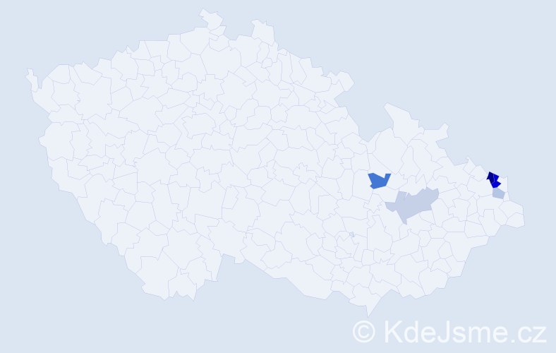 Příjmení: 'Reliová', počet výskytů 10 v celé ČR