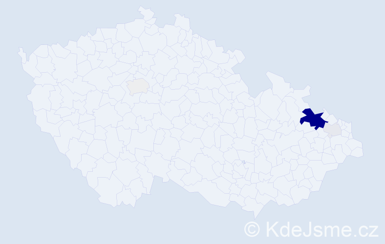 Příjmení: 'Dobruš', počet výskytů 21 v celé ČR