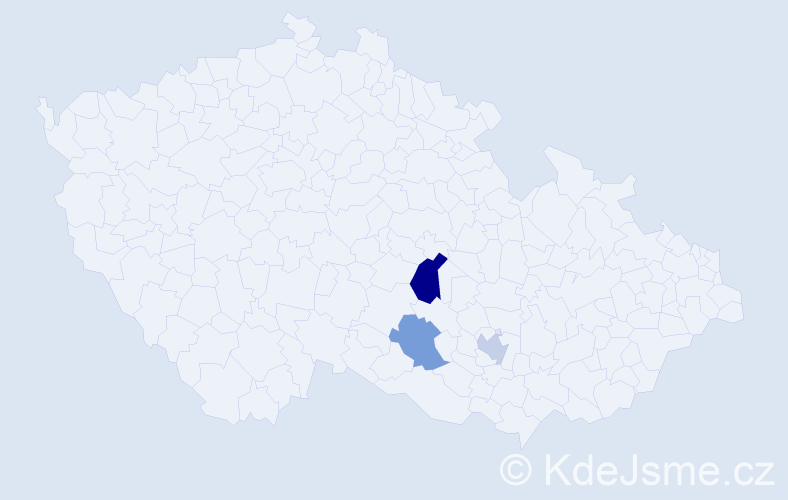 Příjmení: 'Rakšányová', počet výskytů 4 v celé ČR