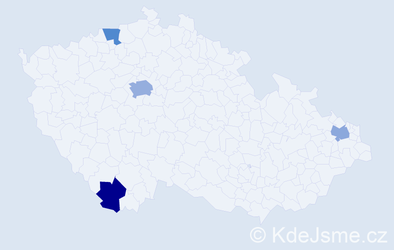 Příjmení: 'Kovalyova', počet výskytů 6 v celé ČR
