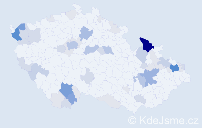 Příjmení: 'Salvová', počet výskytů 178 v celé ČR