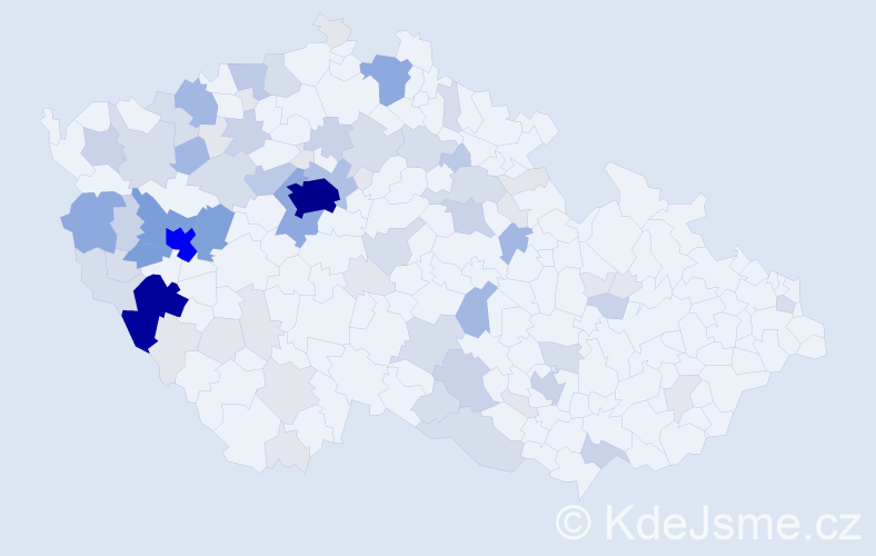 Příjmení: 'Kanta', počet výskytů 276 v celé ČR