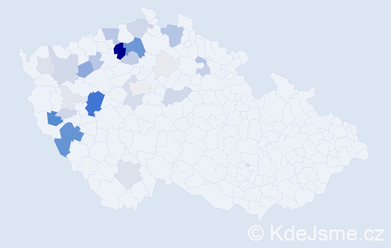 Příjmení: 'Zdvořák', počet výskytů 109 v celé ČR