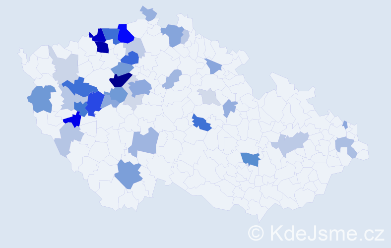 Příjmení: 'Lipert', počet výskytů 139 v celé ČR