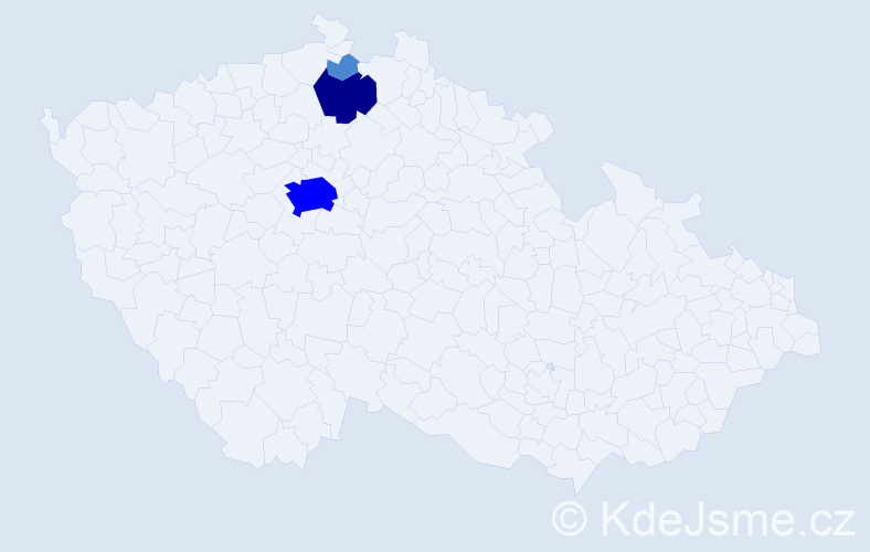 Příjmení: 'Stibr', počet výskytů 6 v celé ČR