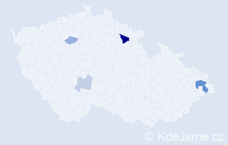 Příjmení: 'Palej', počet výskytů 11 v celé ČR