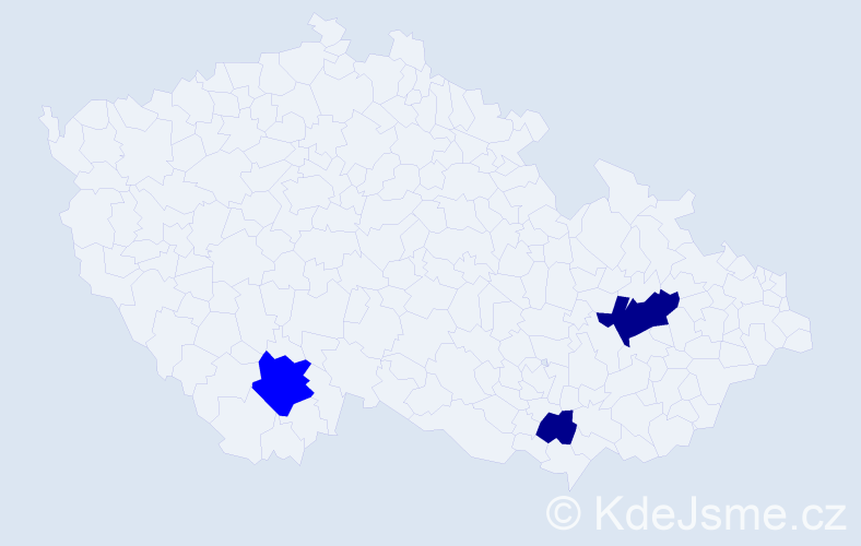 Příjmení: 'Mayrwögerová', počet výskytů 5 v celé ČR