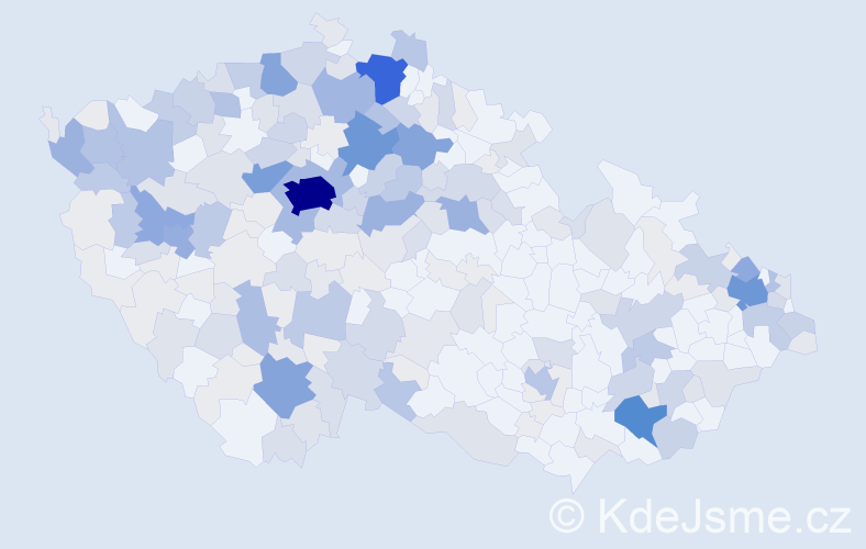 Příjmení: 'Kupcová', počet výskytů 908 v celé ČR