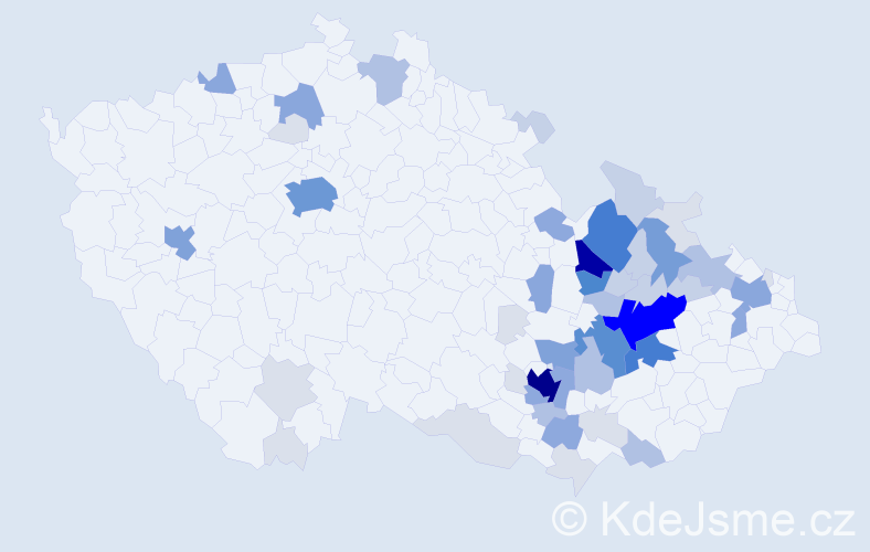 Příjmení: 'Drtilová', počet výskytů 211 v celé ČR