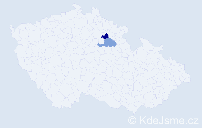 Příjmení: 'Gyuricza', počet výskytů 5 v celé ČR