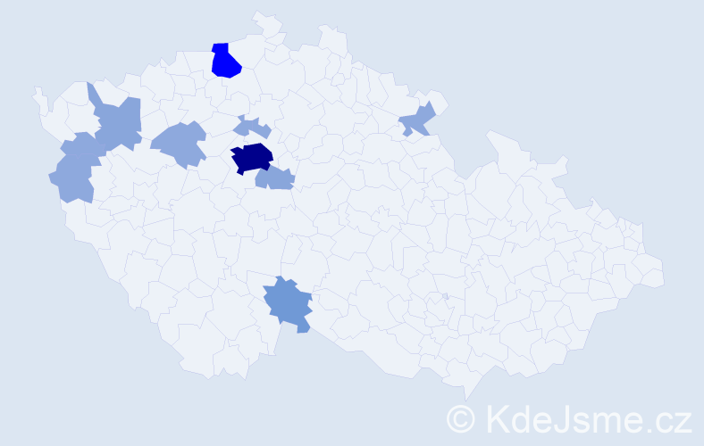 Příjmení: 'Dobrodinská', počet výskytů 29 v celé ČR