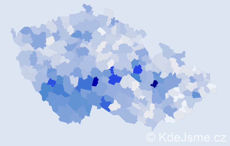 Příjmení: 'Švec', počet výskytů 4623 v celé ČR