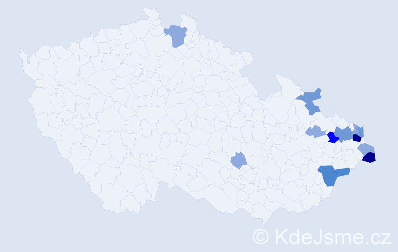 Příjmení: 'Bierská', počet výskytů 30 v celé ČR