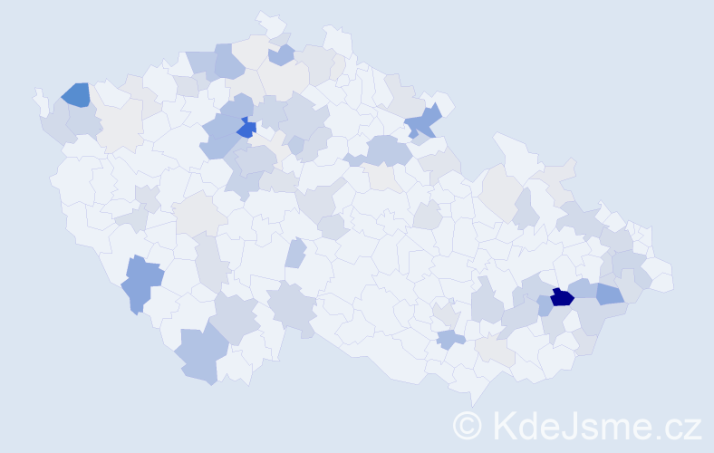 Příjmení: 'Rohanová', počet výskytů 309 v celé ČR