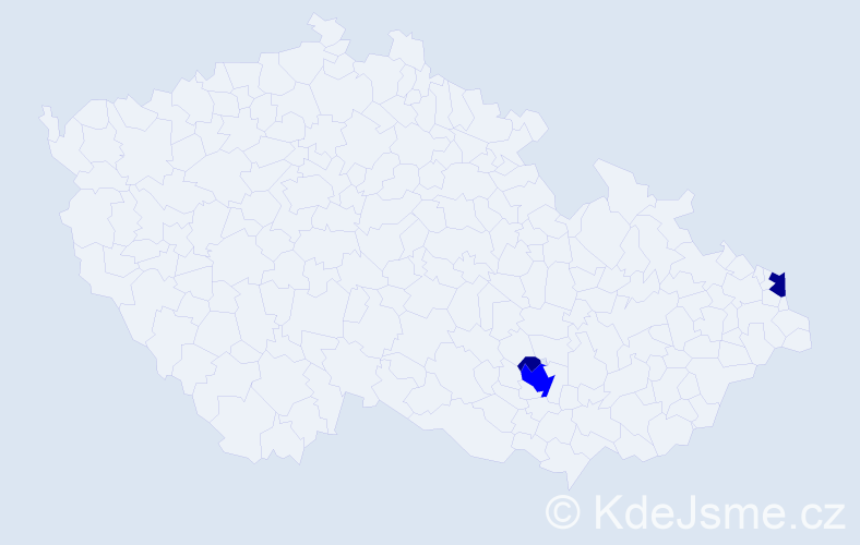 Příjmení: 'Wesselsová', počet výskytů 5 v celé ČR