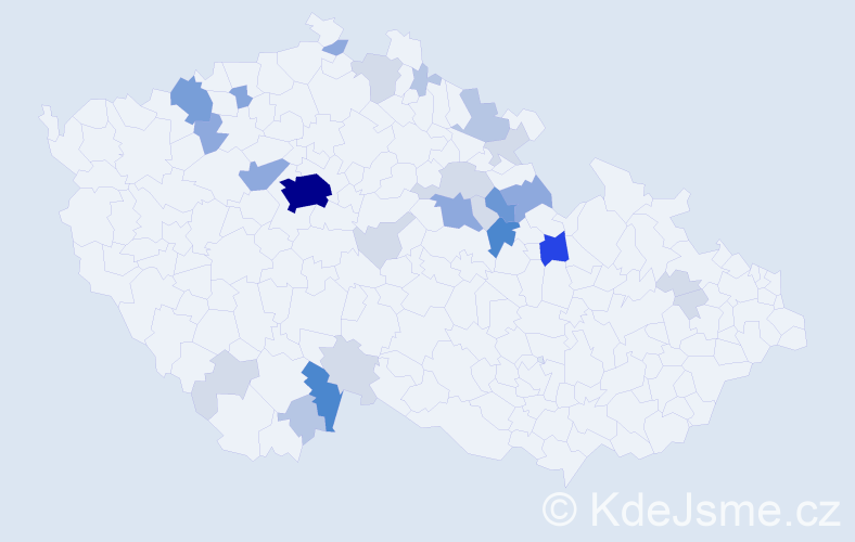 Příjmení: 'Konárek', počet výskytů 89 v celé ČR