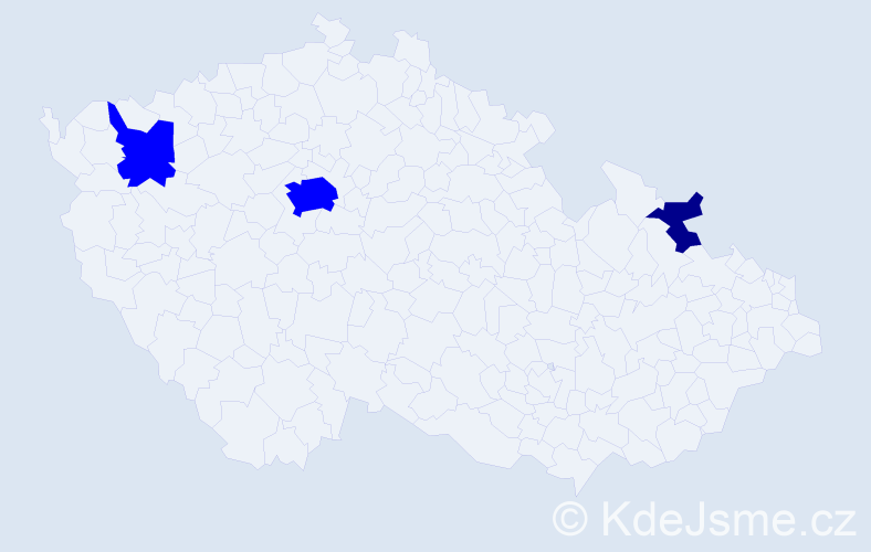 Příjmení: 'Matulay', počet výskytů 4 v celé ČR