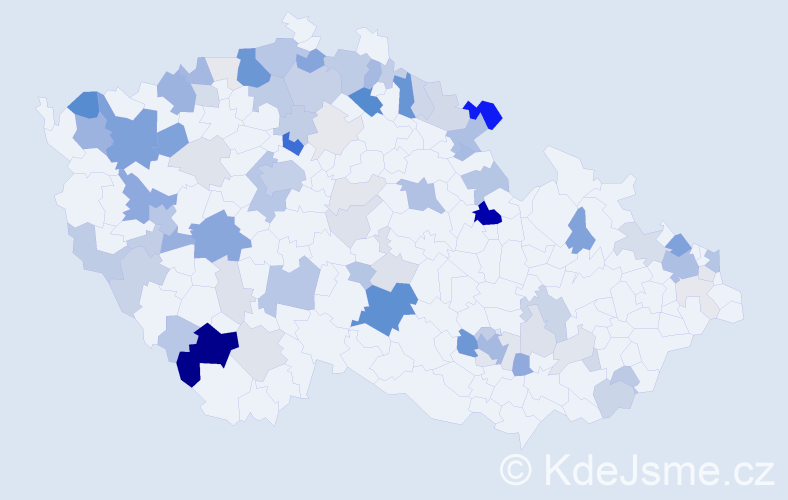Příjmení: 'Franz', počet výskytů 295 v celé ČR
