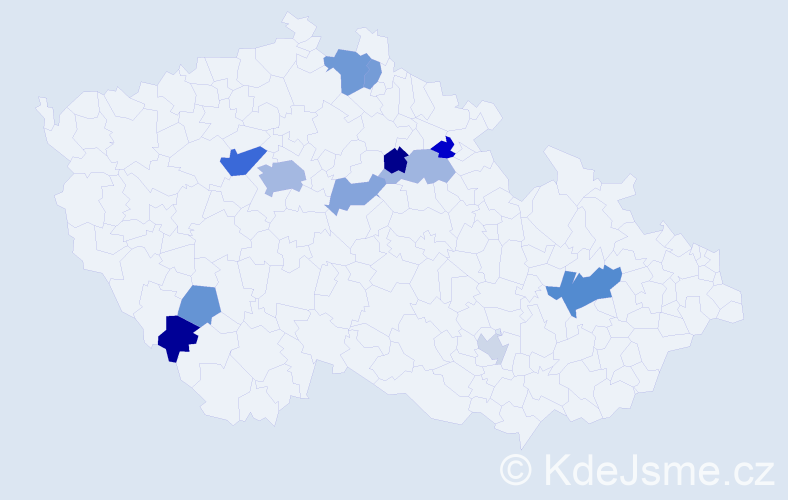 Příjmení: 'Kholod', počet výskytů 22 v celé ČR