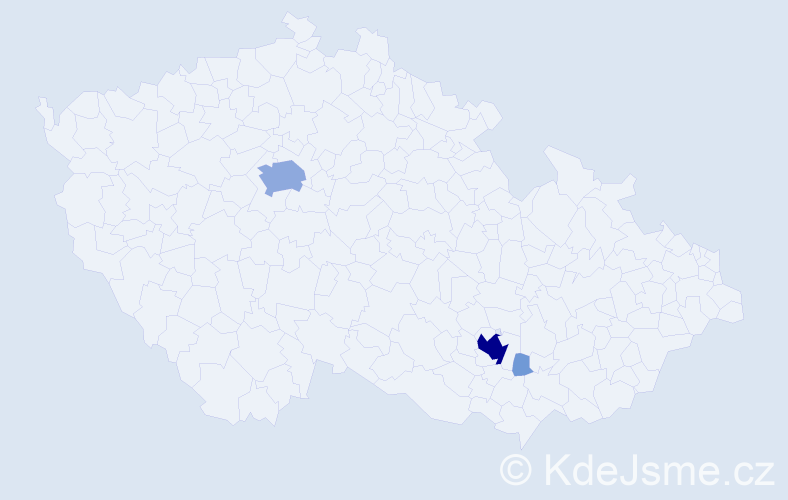 Příjmení: 'Neufeldová', počet výskytů 9 v celé ČR