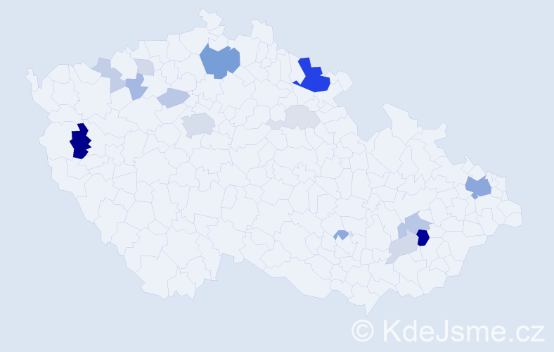 Příjmení: 'Davidík', počet výskytů 51 v celé ČR
