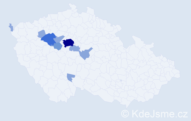 Příjmení: 'Drakslová', počet výskytů 25 v celé ČR