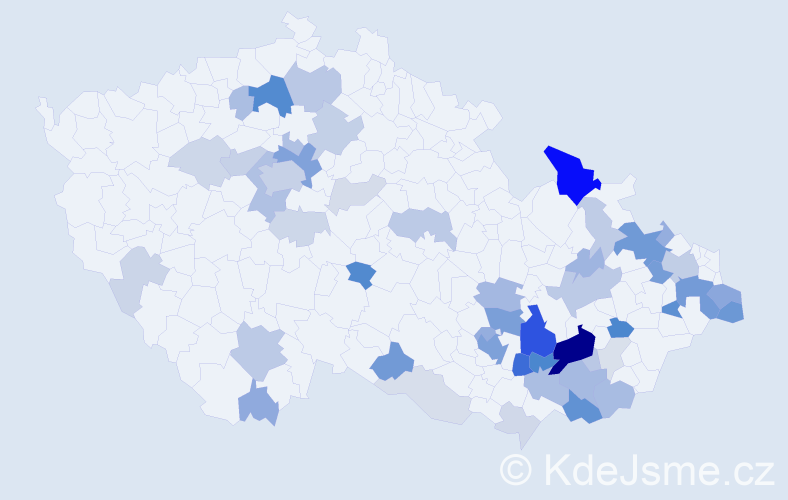 Příjmení: 'Minks', počet výskytů 164 v celé ČR