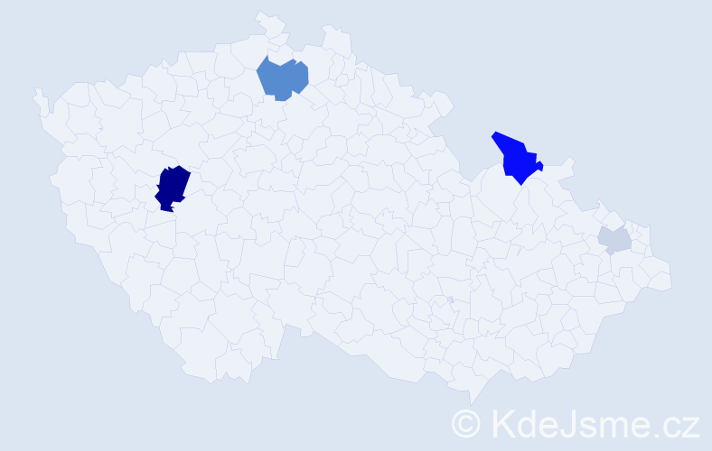 Příjmení: 'Dibus', počet výskytů 8 v celé ČR