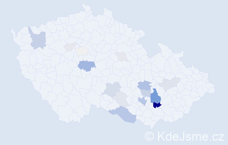 Příjmení: 'Reška', počet výskytů 50 v celé ČR