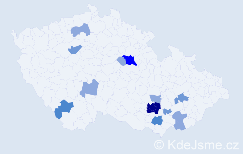 Příjmení: 'Taranza', počet výskytů 35 v celé ČR