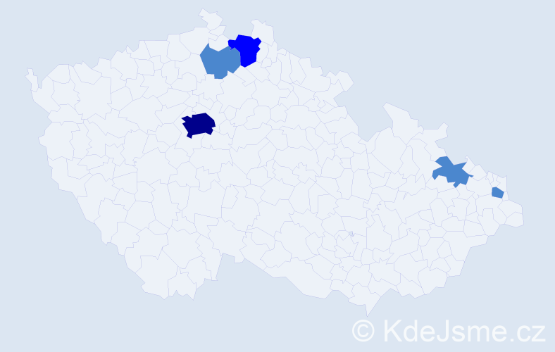 Příjmení: 'Kalka', počet výskytů 8 v celé ČR