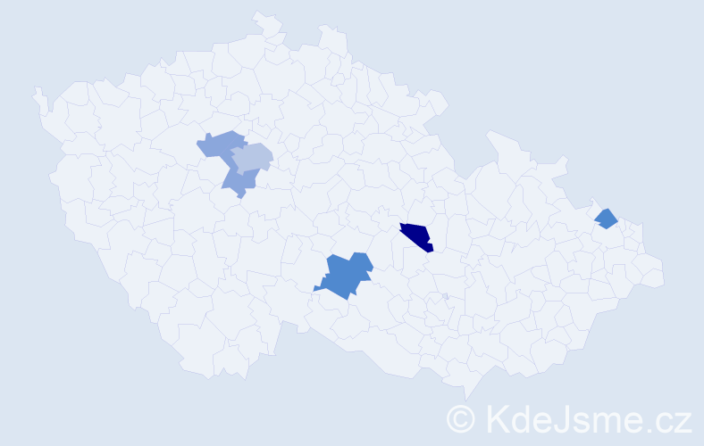 Příjmení: 'Neff', počet výskytů 10 v celé ČR