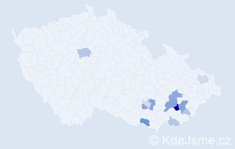 Příjmení: 'Goiš', počet výskytů 46 v celé ČR