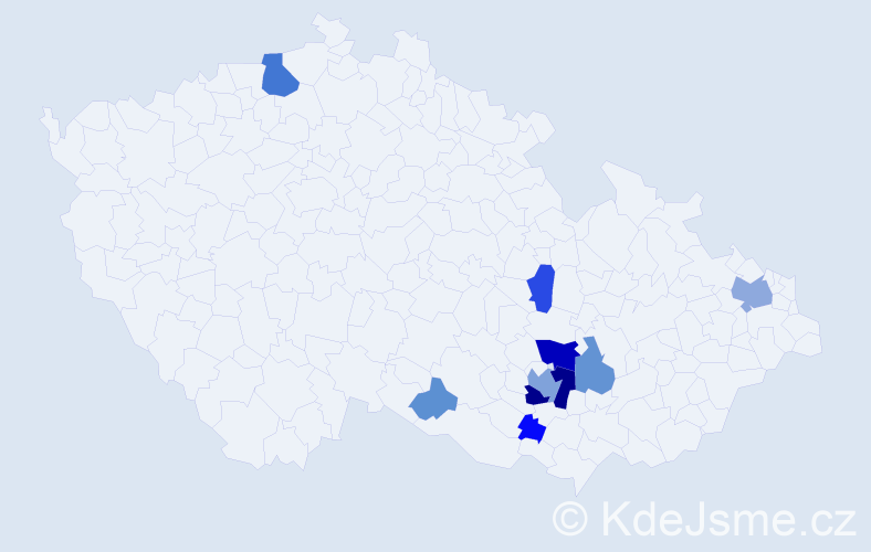 Příjmení: 'Pidra', počet výskytů 32 v celé ČR