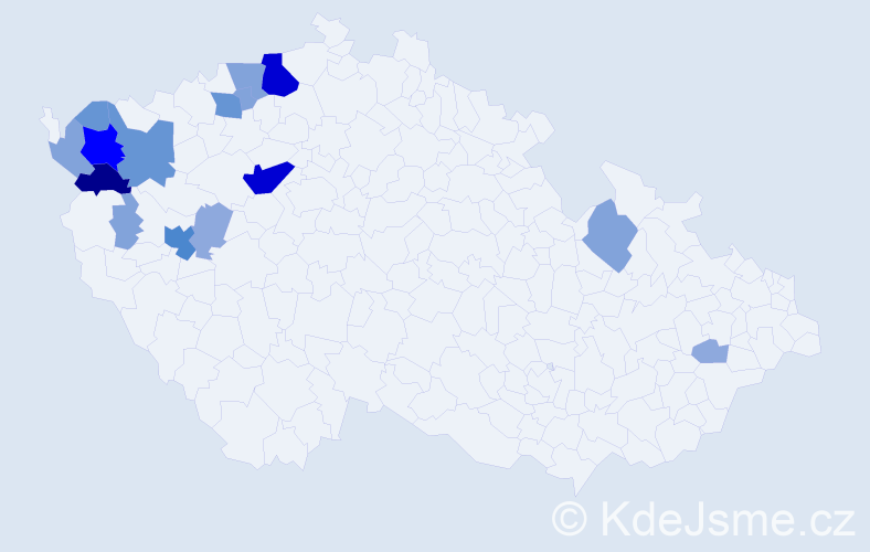 Příjmení: 'Krištová', počet výskytů 53 v celé ČR