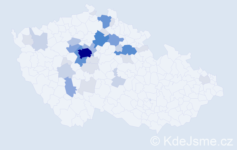 Příjmení: 'Kverková', počet výskytů 111 v celé ČR