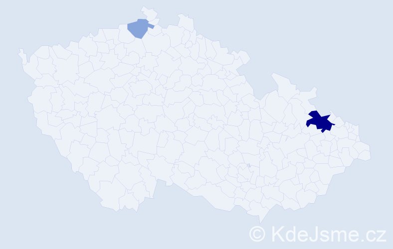 Příjmení: 'Kobelár', počet výskytů 6 v celé ČR